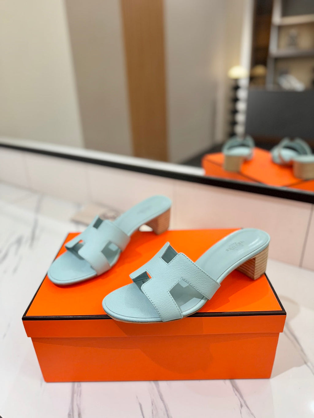 HM Oasis Sandals Blue Cowhide 294839