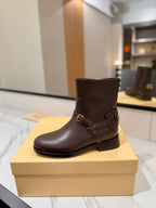 Valentino 2025 Pattie Boot Dark Brown Calfskin 560748
