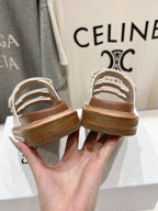 CELINE Dad Sandal Mule White Cowhide 236752