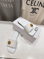 Loewe 25 Pebble Slide White Calfskin