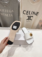 Loewe 25 Pebble Slide Black Calfskin 325329