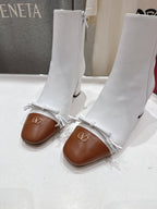 VT Short Boot White Camel  Calfskin 174415