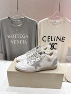 Golden Goose 2025 Wool-Lined Dirty Sneaker Ivory mix Silver Cowhide 491639
