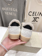 Golden Goose 2025 Wool-Lined Dirty Sneaker Ivory Cowhide 491649