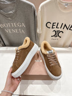 MiuMiu 25 Sneaker Light Brown Beige Cowhide Fur 535588