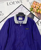 Miumiu 2026 Jacket Blue Nylon Polyester