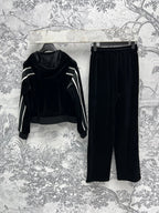 CD 25 Contrast Ribbon Suit Black velvet