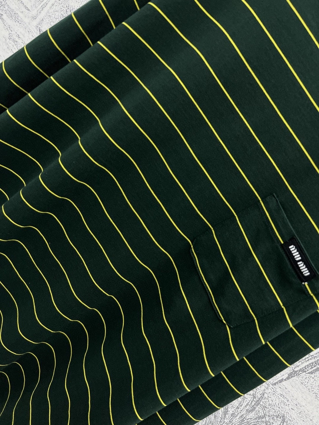 Miu Miu 25 Striped Long-sleeved T-shirt Green Cotton