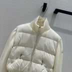 Moncler 25 Jacket White Polyester Mix Wool