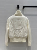 Moncler 25 Jacket White Polyester Mix Wool