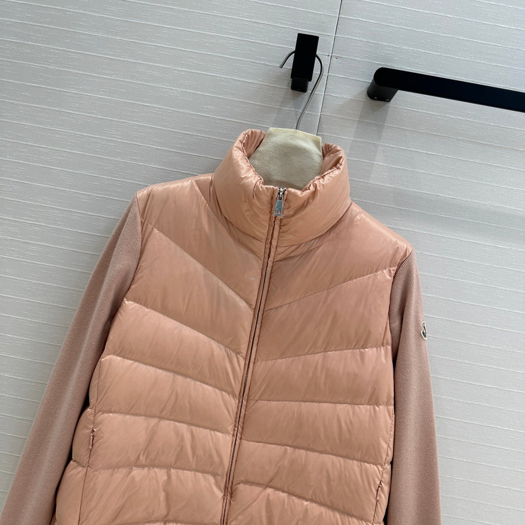 Moncler 25 Jacket Rose Pink Polyester Mix Wool