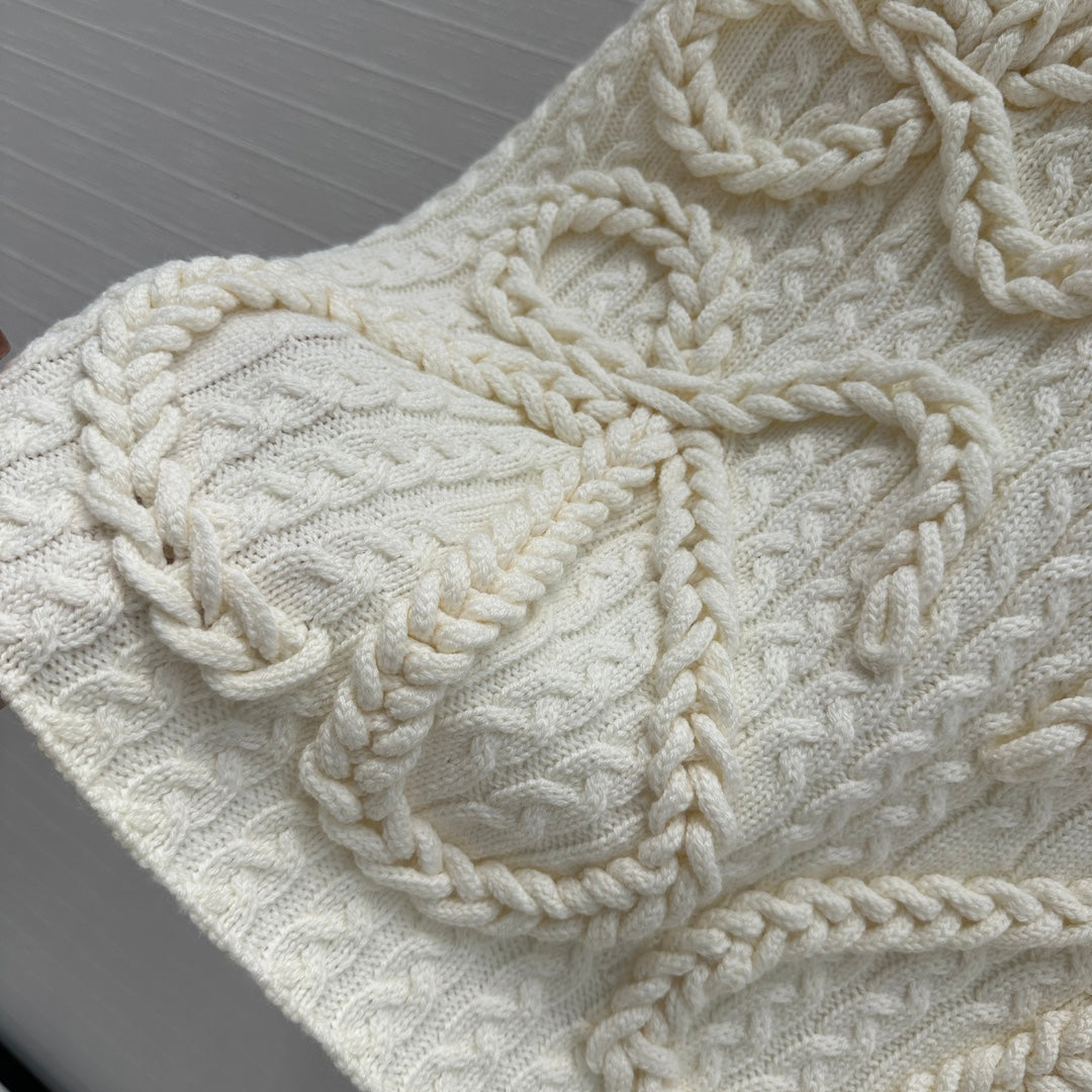 Loewe Knitted Vest Ivory Wool