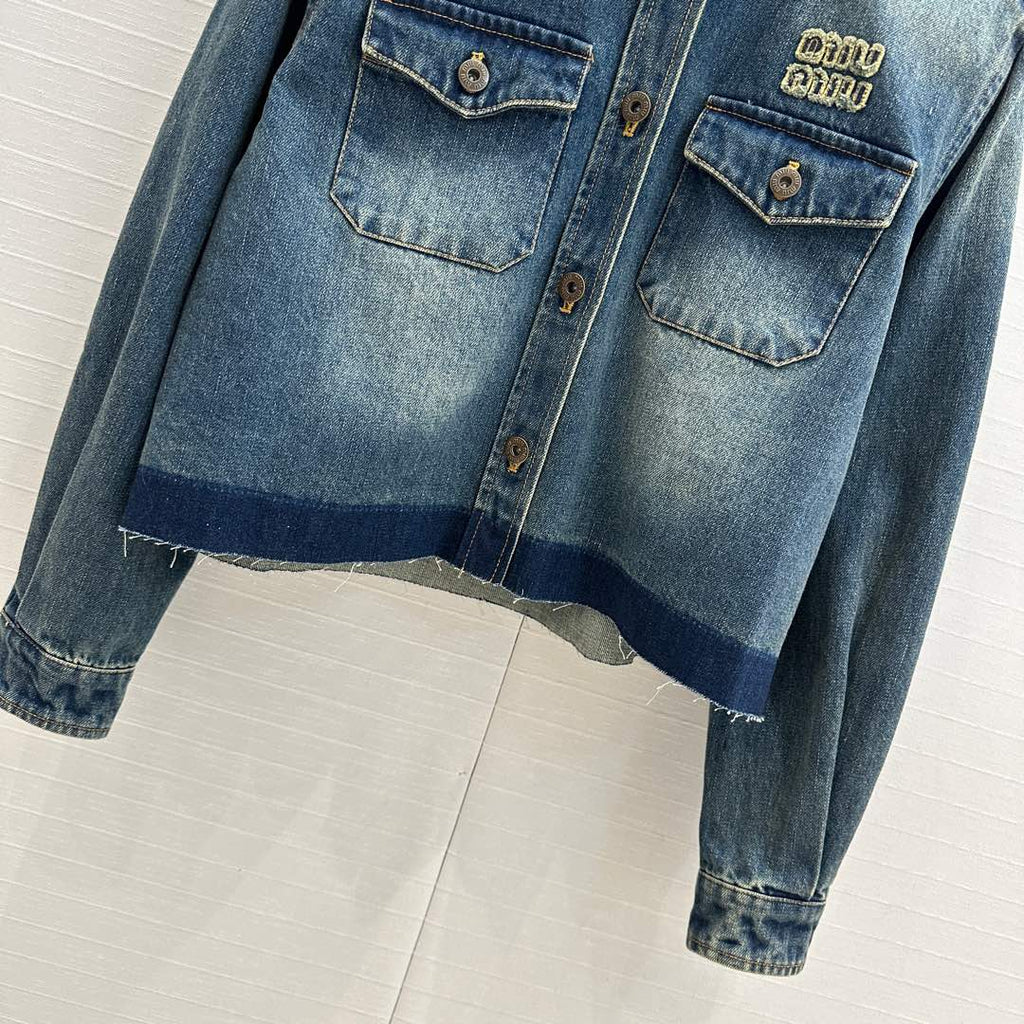 Miu Miu Denim Shirt Blue Cotton