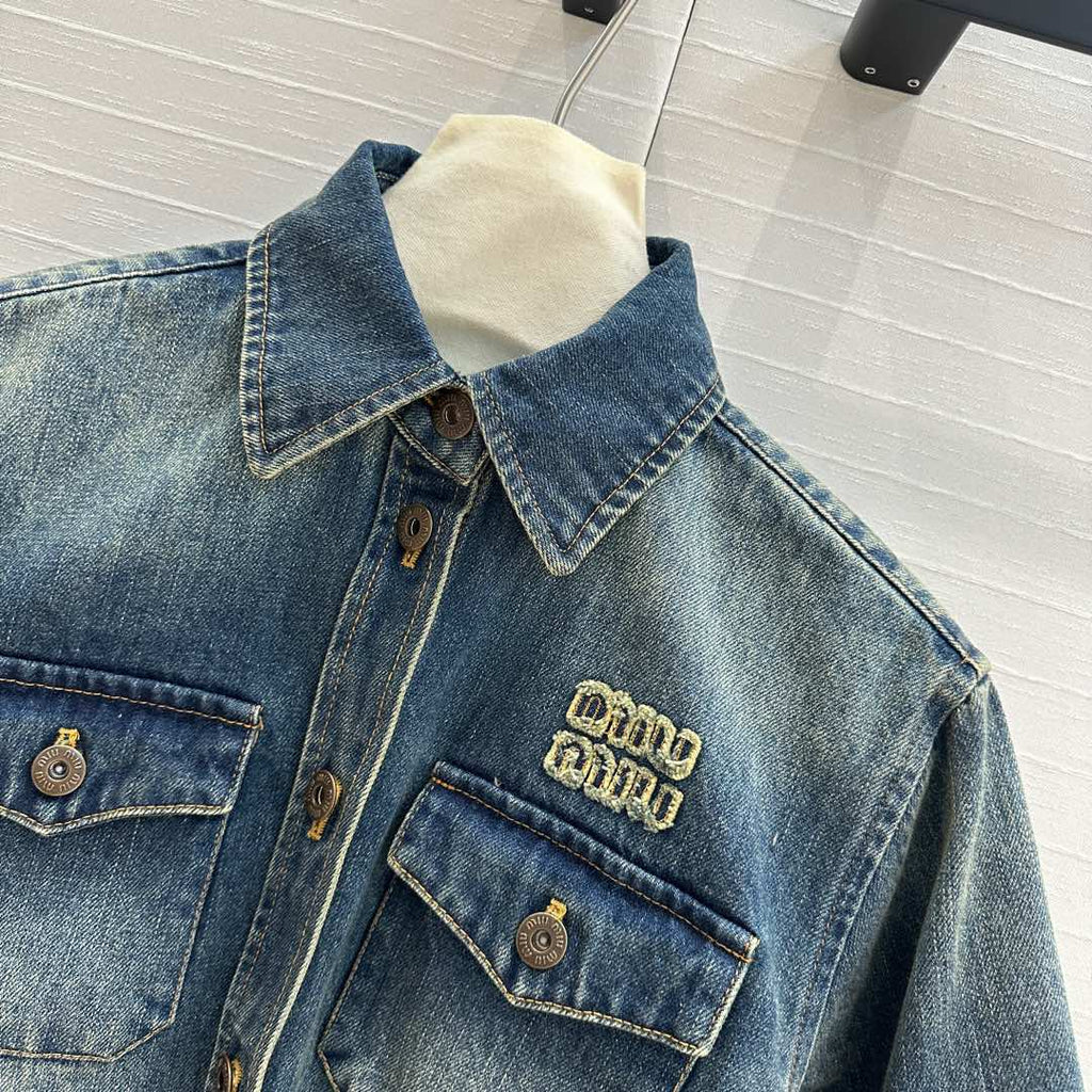 Miu Miu Denim Shirt Blue Cotton
