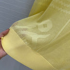 Hm 25 Short-sleeved Sweater Yellow Mesh Polyester