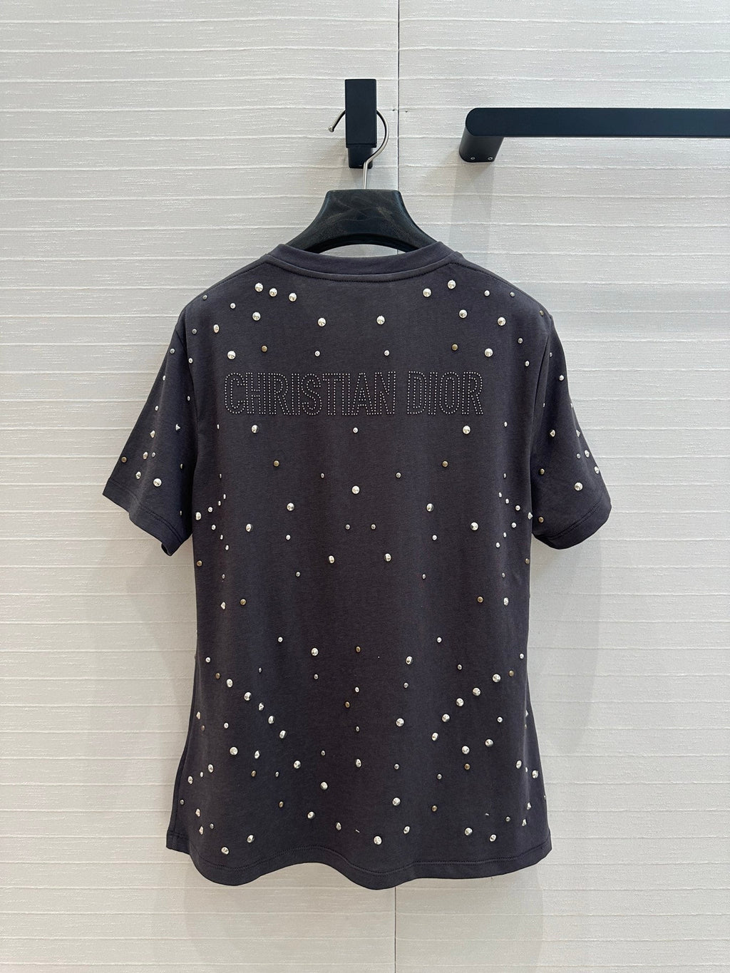 CD 25 Monsieur Dior Patchwork T-shirt Dark Gray Cotton