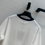 LV T Shirt White Blue Cotton