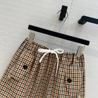 Miu Miu Puffy Mini Skirt Beige Brown Polyester