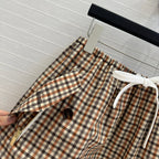 Miu Miu Puffy Mini Skirt Beige Brown Polyester