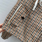 Miu Miu Pattern Hooded Jacket Beige Brown Polyester