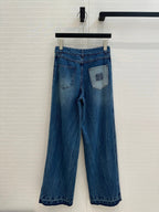 Miu Miu 25 Straight Jeans Blue Cotton