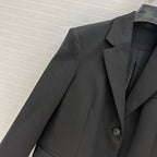 Loewe Striped Suit Jacket Black Cotton