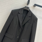 Loewe Striped Suit Jacket Black Cotton