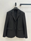 Loewe Striped Suit Jacket Black Cotton