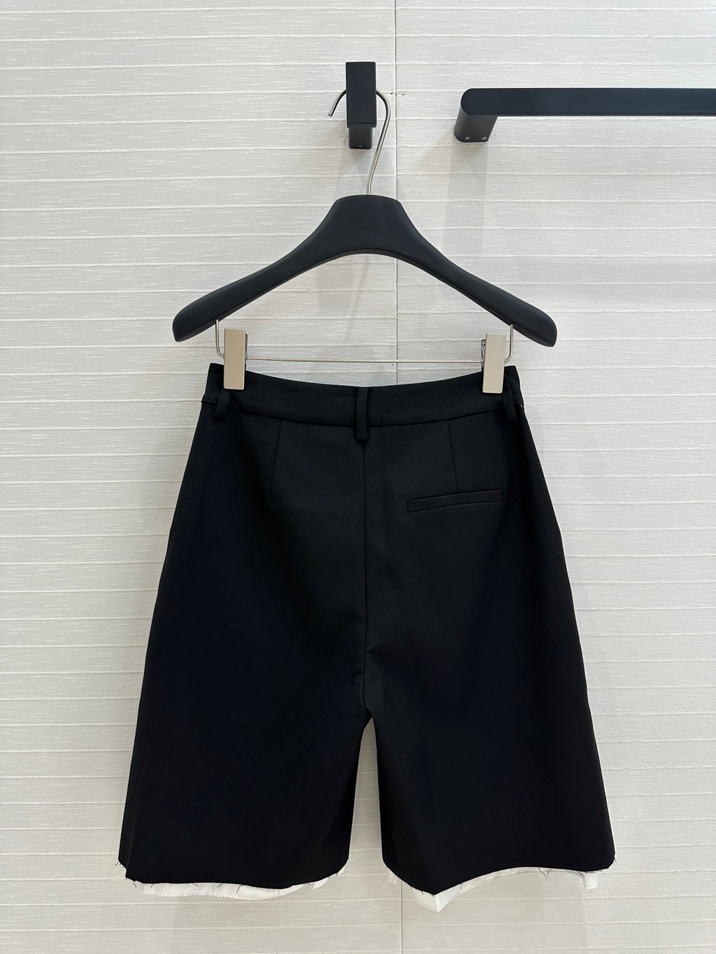 Loewe Striped Mid-length Shorts Black Cotton