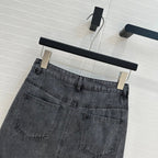 CD Short Skirt Black Cotton