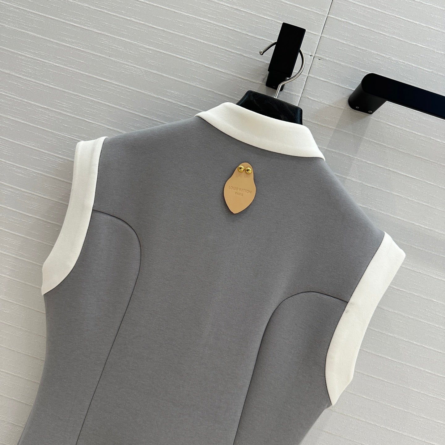 LV 25 Princess Seams Dress Grey Polyester Cotton