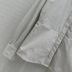 Fendi 25 Patchwork Waist Shirt Light Gray Cotton