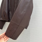 Loewe Draped Jacket Brown Lambskin