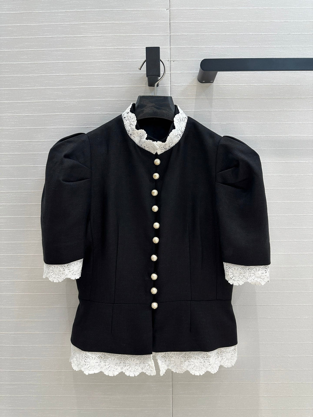 CD 25 Palace Style Jacket Black Linen