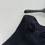 Prada 25 Cat Ear Tube Top Vest Black Cotton