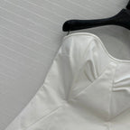 Prada 25 Cat Ear Tube Top Vest White Cotton
