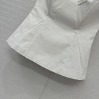 Prada 25 Cat Ear Tube Top Vest White Cotton