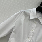 CD 25 Bow Tie Shirt White Cotton