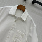 Loewe Denim Short-sleeved Shirt White Cotton