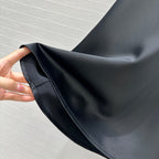Prada 25 Fishtail Dress Black Acetate Polyester