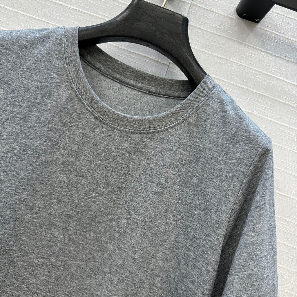 Zimmermann 25 Lace Short-sleeved T-shirt Gray Cotton 239
