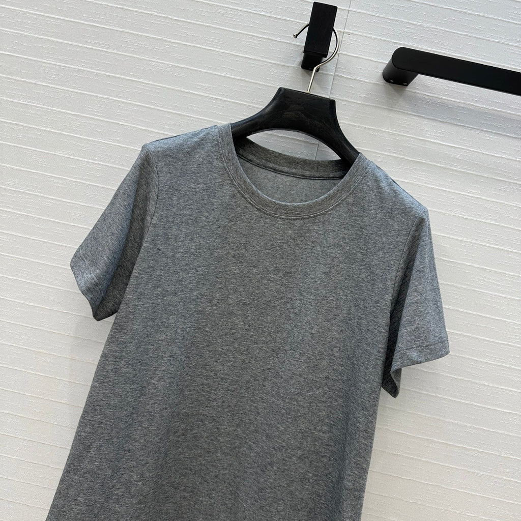 Zimmermann 25 Lace Short-sleeved T-shirt Gray Cotton 239