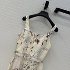 CD 25 Printed Suspender Long Skirt Cotton
