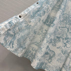 CD 25 Sauvage Jouy Button-down Dress Blue White Cotton