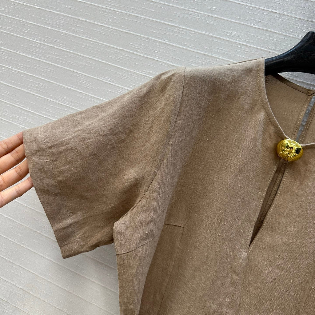 Loewe Dress Soft Beige Linen