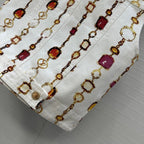 LV 25 Classic Elements Colorful Gemstone Necklace Vest White Cotton