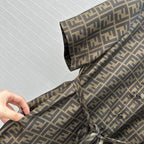 Fendi 25 Shirt Dress Khaki Silk