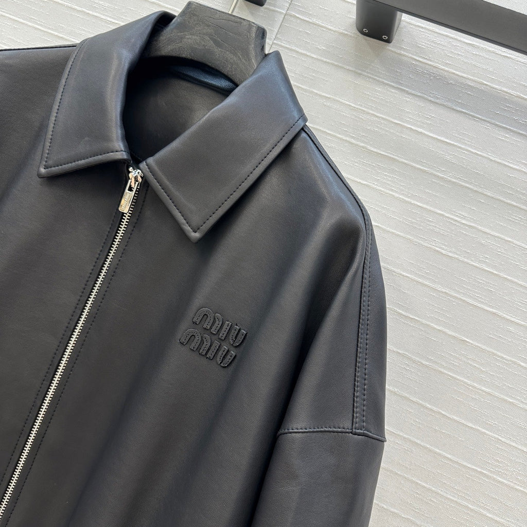 Miu Miu 25 Jacket Black Lambskin