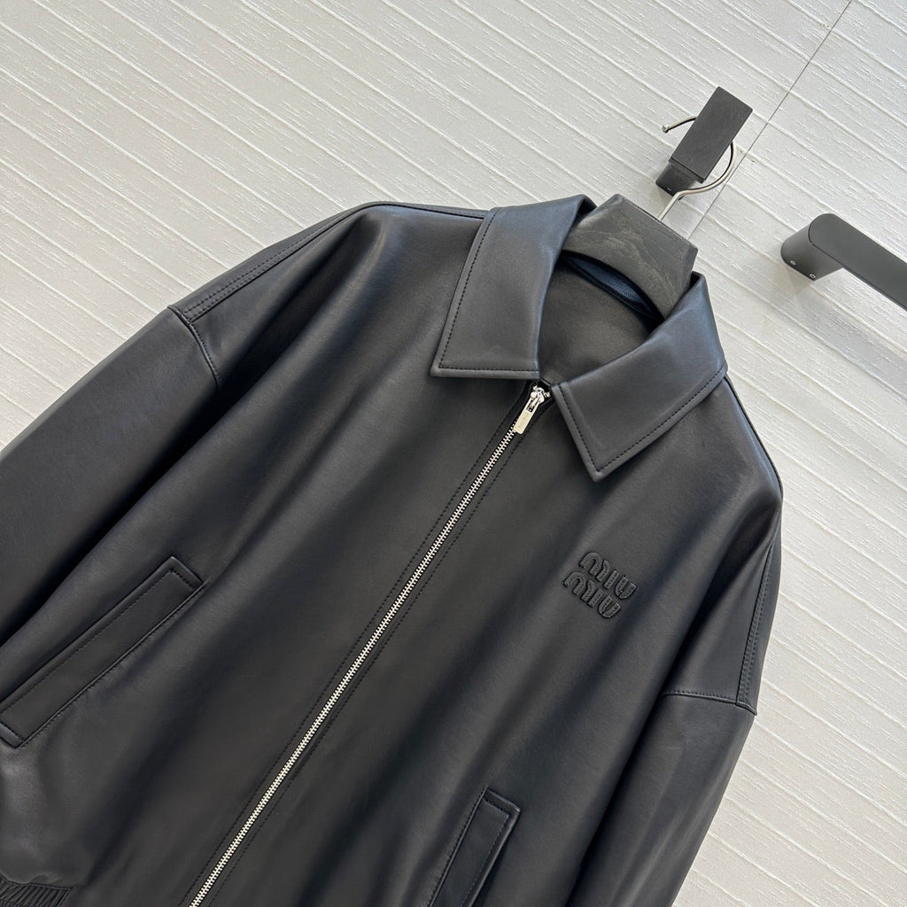 Miu Miu 25 Jacket Black Lambskin
