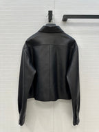 Miu Miu 25 Short Coat Black Lambskin
